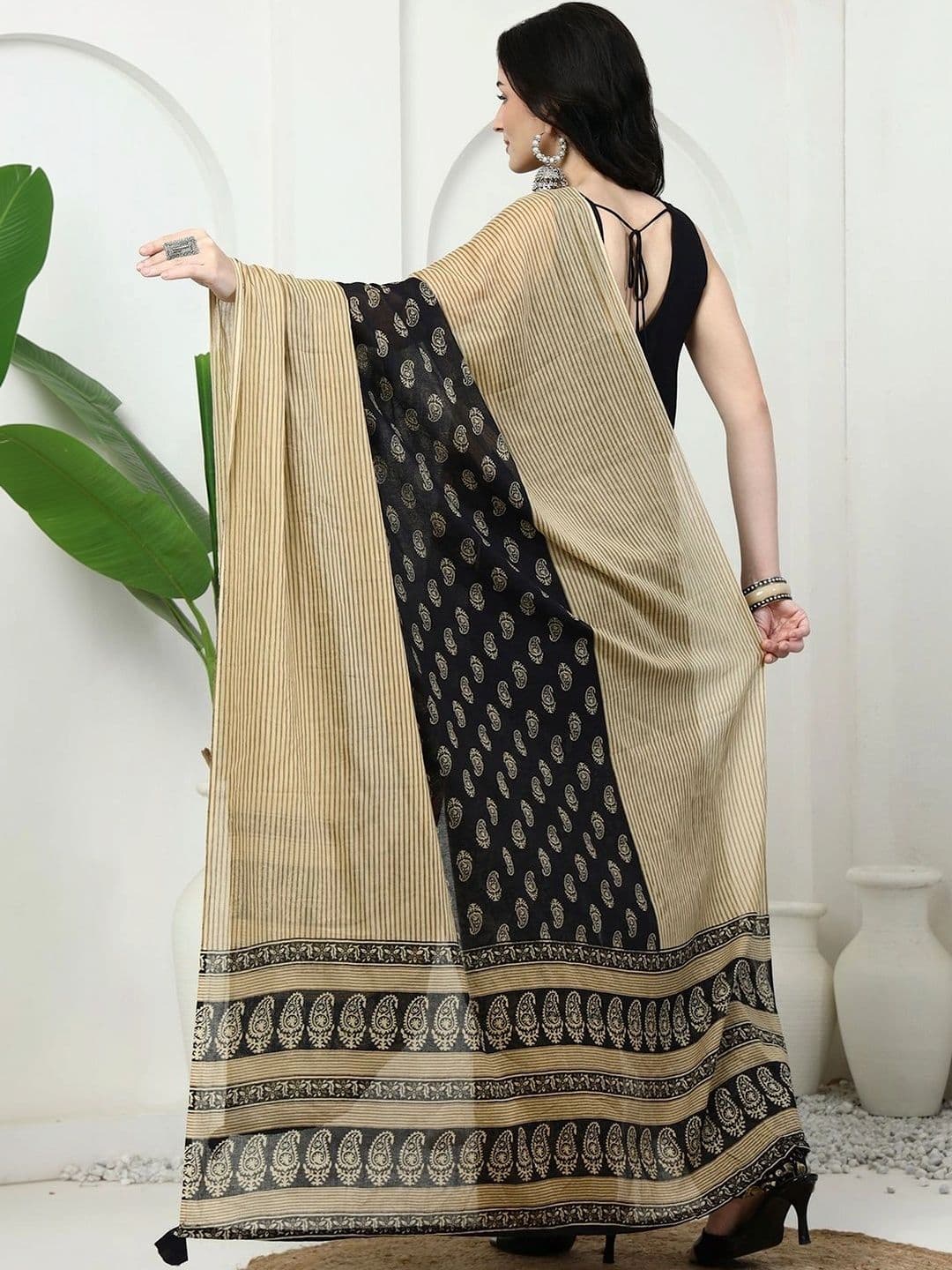 KALINI Women Ethnic Motifs Regular Pure Cotton Kurta with Palazzos & With Dupatta thumbnail 2
