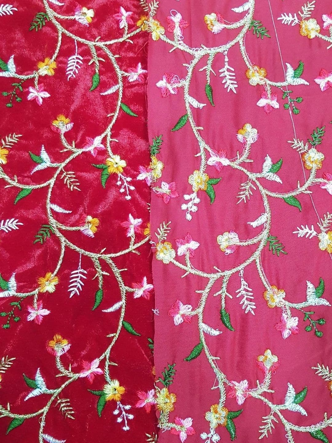 SEG Embroidered Velvet Unstitched Dress Material thumbnail 3