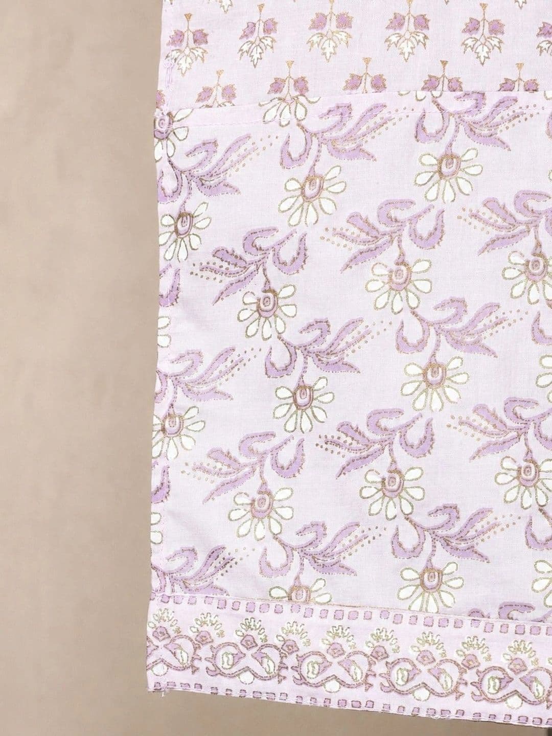 WOMENCLICK Women Ethnic Motifs Printed Regular Pure Cotton Kurta with Trousers & With Dupatta thumbnail 5