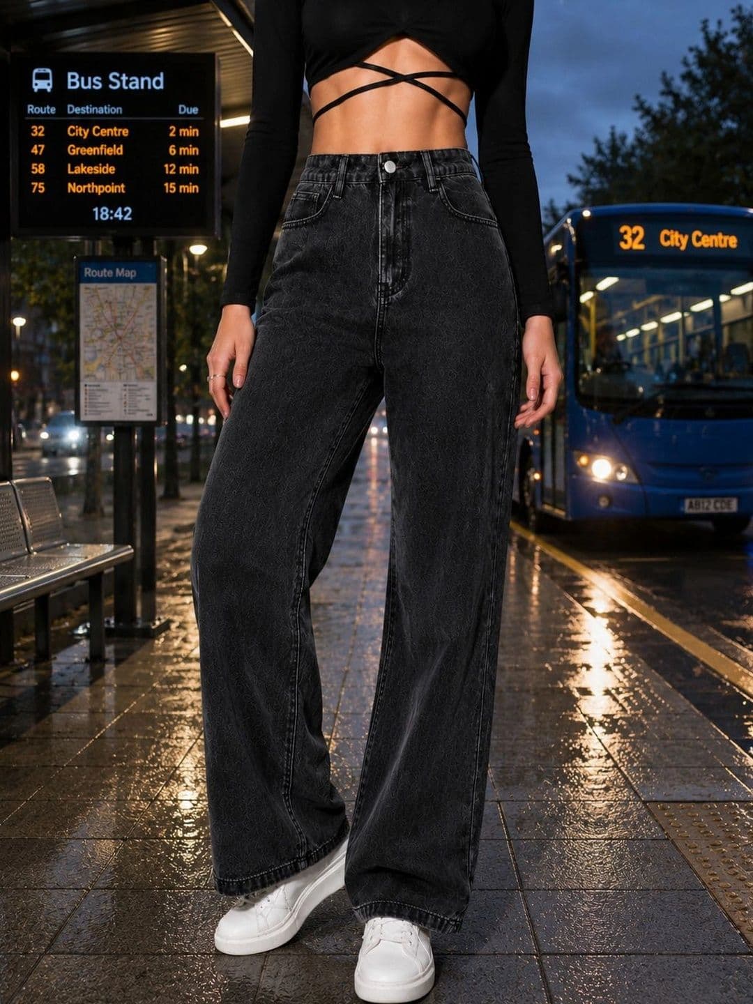 DENIMLOOK Women Flared High-Rise Jeans thumbnail 4
