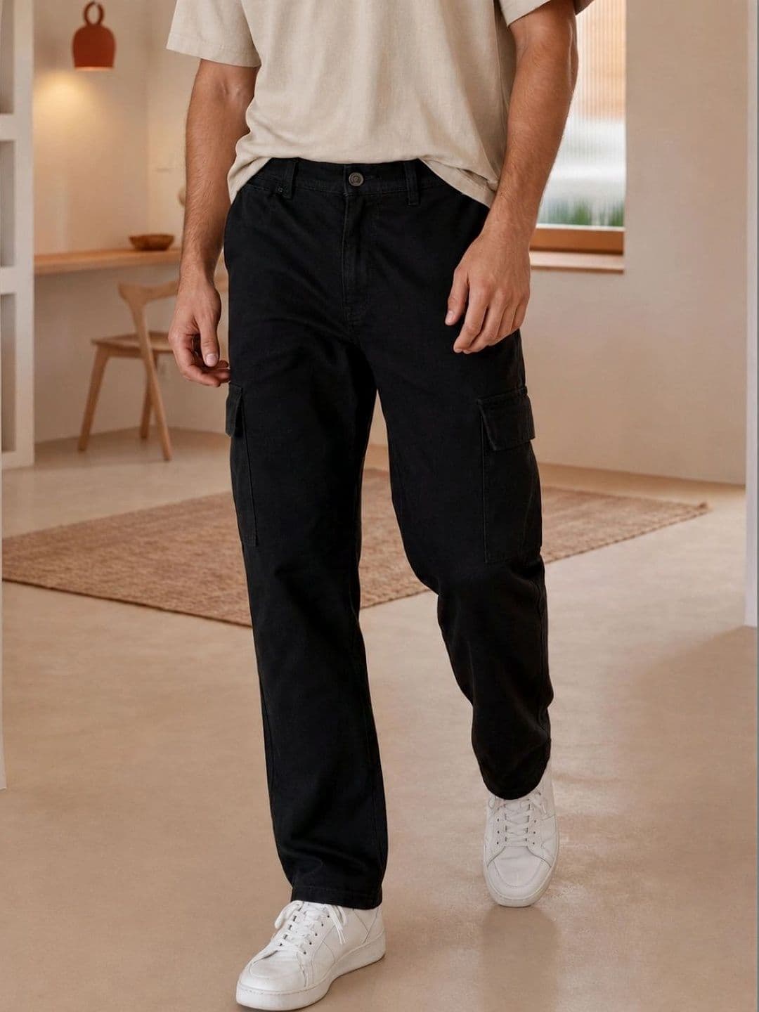Metronaut Men Classic Relaxed Fit Mid-Rise Stretchable Jeans - view 1