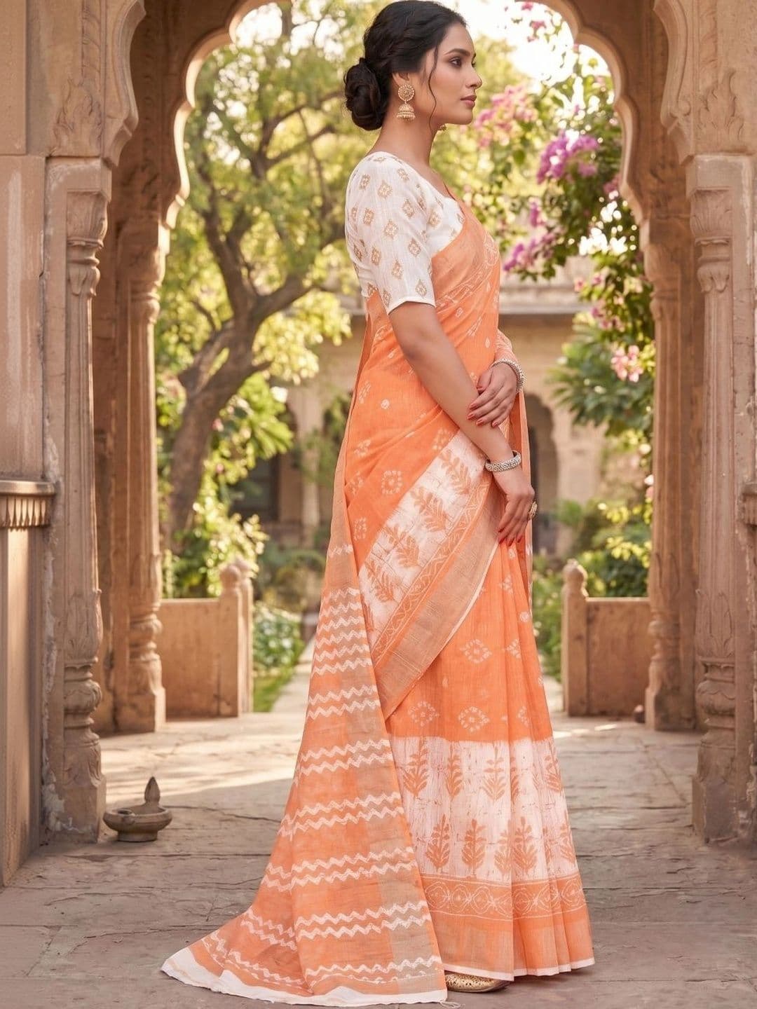 BORAD FASHION Designer Chanderi Saree thumbnail 3