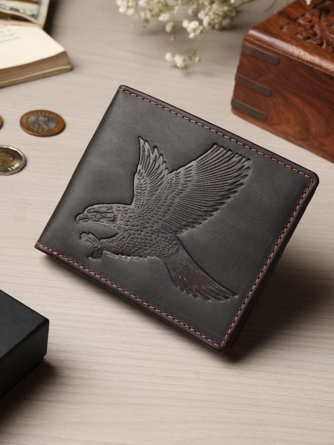 OAKLYN Men Printed Leather Two Fold Wallet - view 1