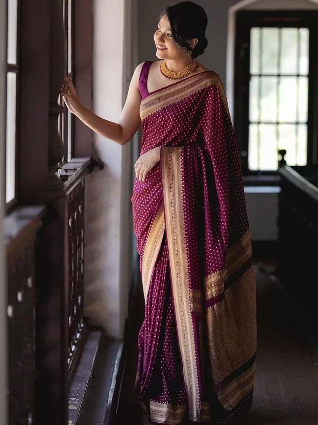 revika Woven Design Zari Art Silk Designer Kanjeevaram Saree - view 1