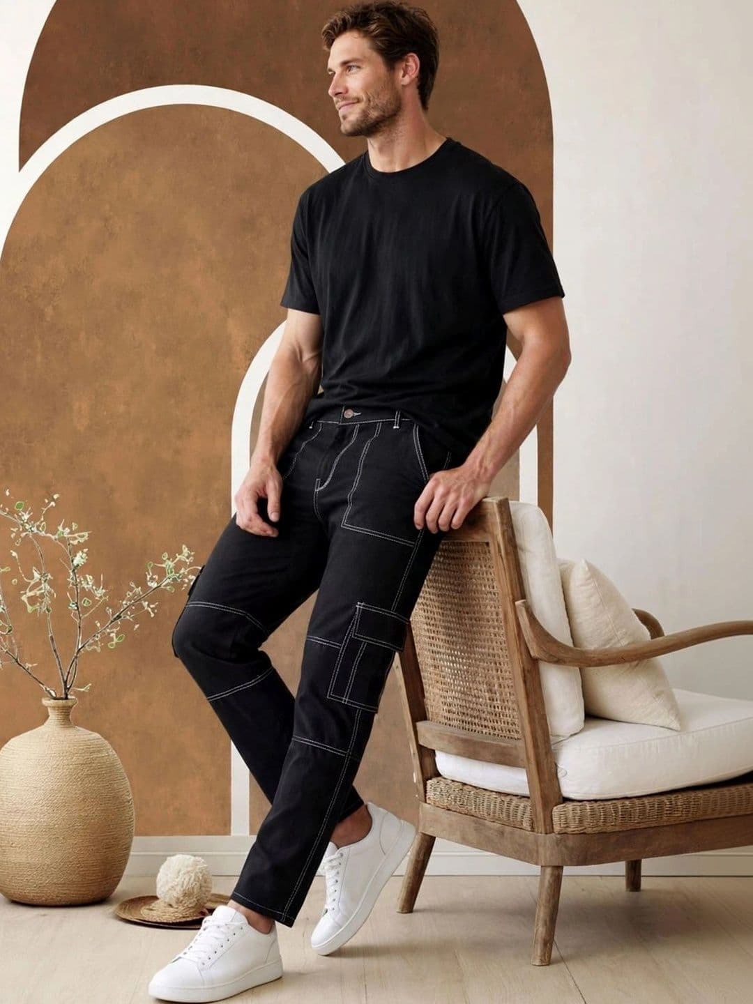 Moda Star Men Classic Regular Fit Mid-Rise Stretchable Jeans thumbnail 2