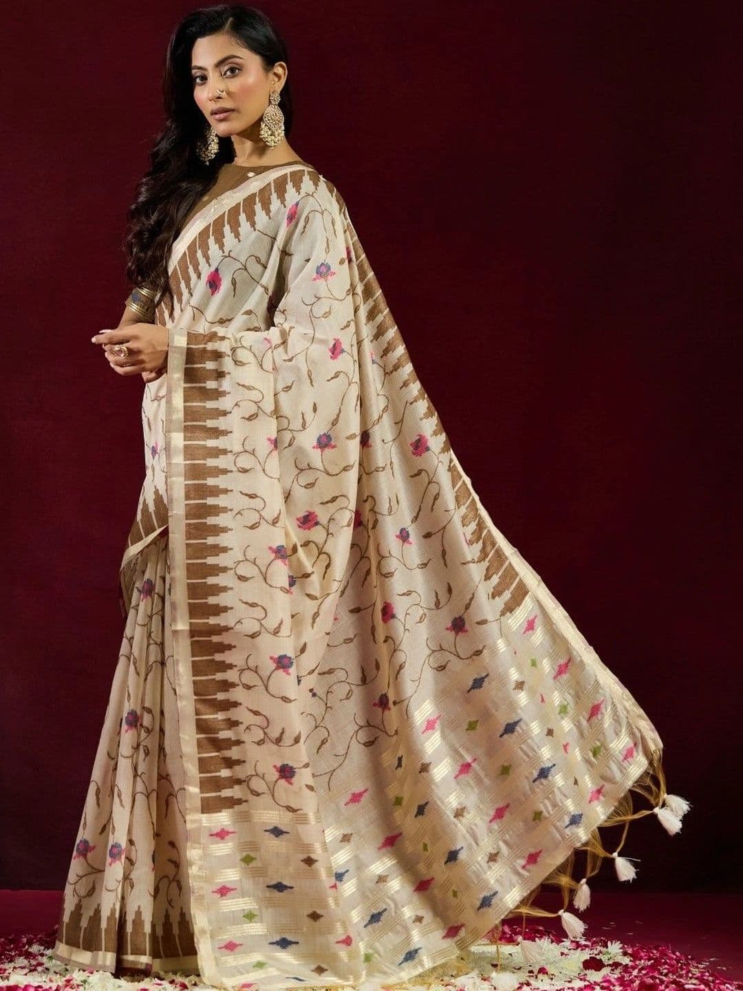 kasee Ethnic Motifs Pure Cotton Designer Saree - view 1