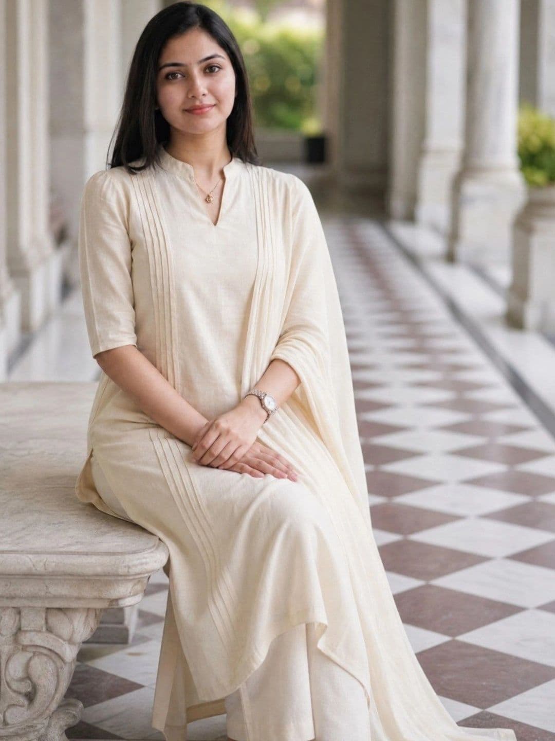 Anouk Women Regular Kurta with Trousers & With Dupatta thumbnail 4