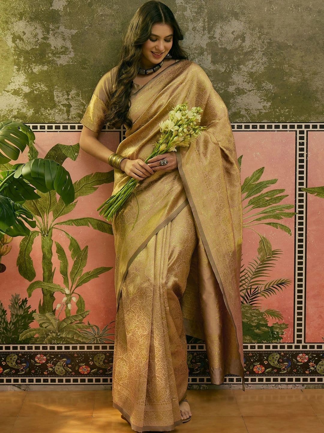 Suha Woven Design Zari Silk Blend Saree - view 1