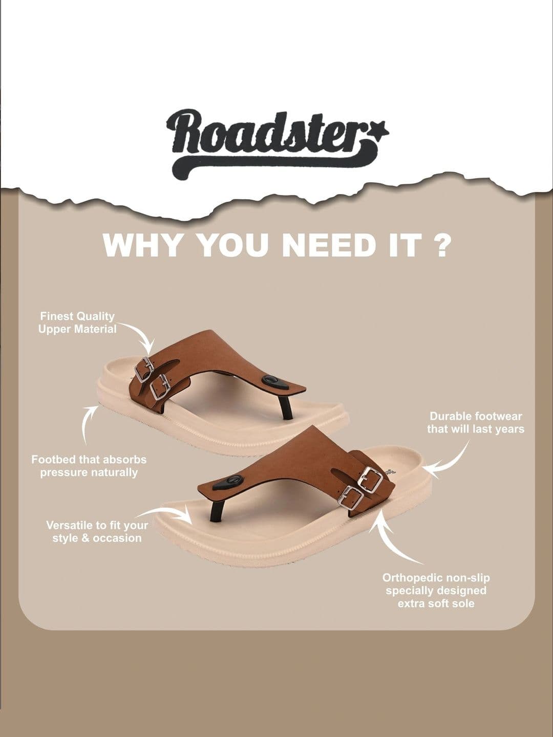 Roadster Men Thong Flip-Flops thumbnail 5