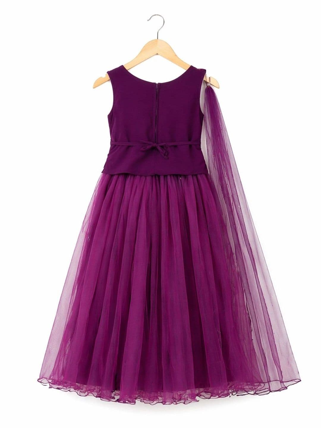 BAESD Girls Embellished Sequinned Ready to Wear Lehenga & thumbnail 4