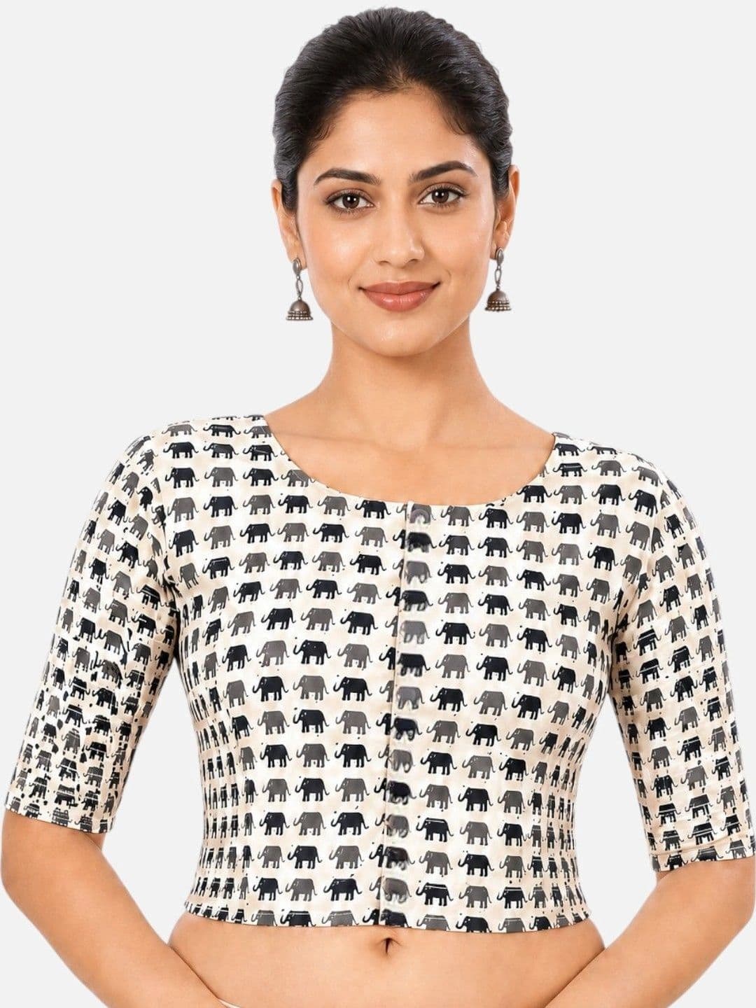 Biyu Cotton Printed Saree Blouse - view 1