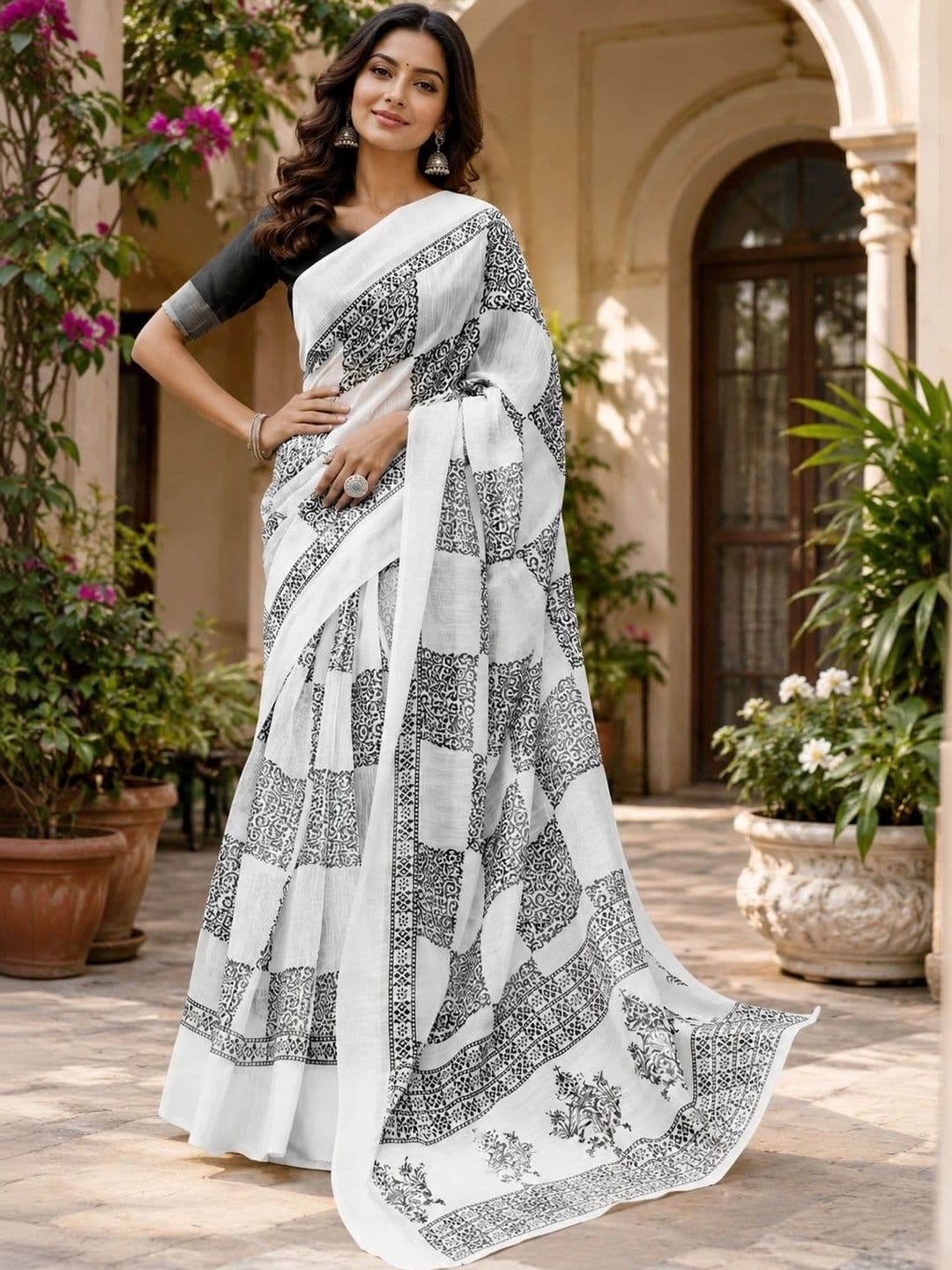 BORAD FASHION Women Printed Saree - view 1