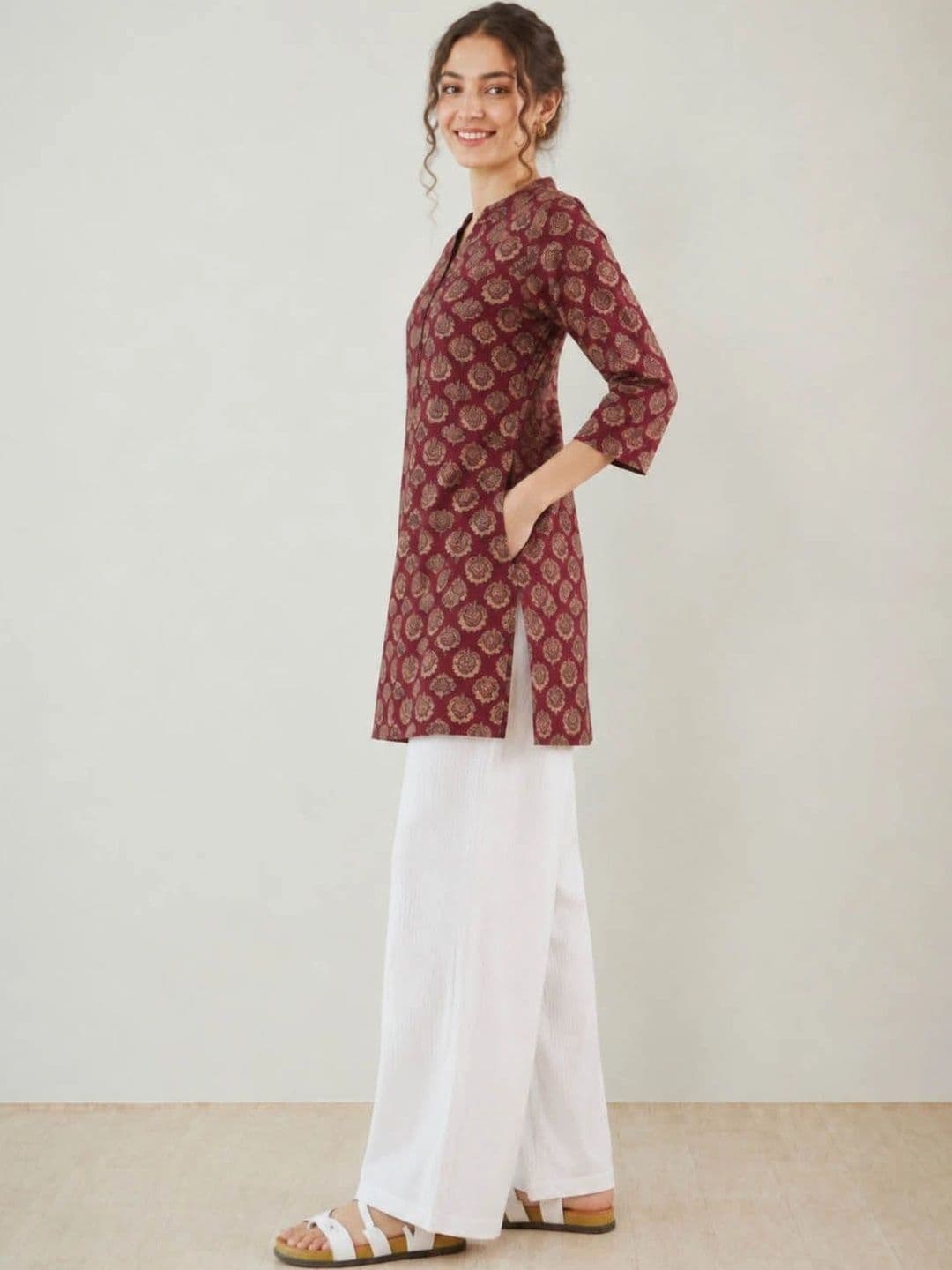 Anouk Women Ethnic Motifs Printed Indie Prints Kurta thumbnail 2