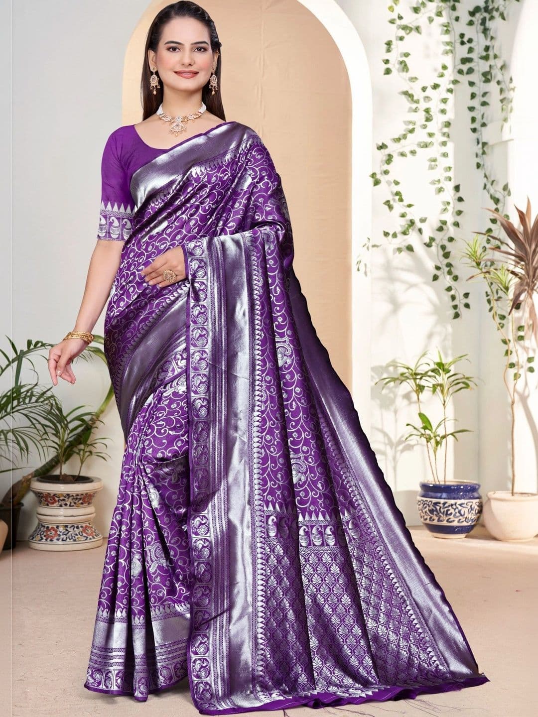 revika Woven Design Art Silk Designer Kanjeevaram Saree - view 1