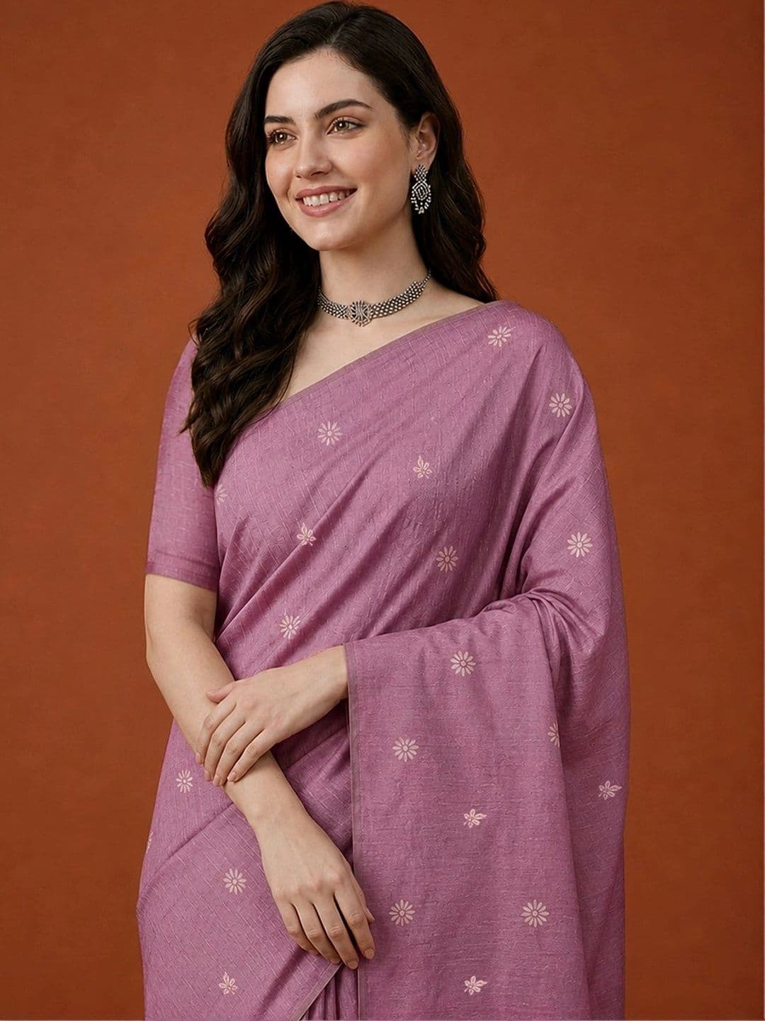 Suha Embroidered Silk Cotton Saree thumbnail 2