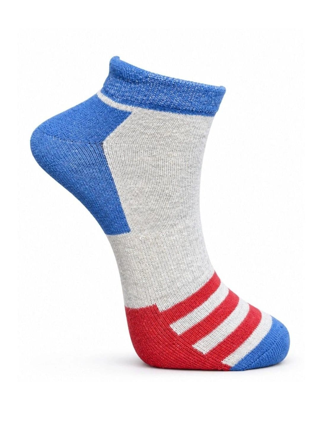 HRX by Hrithik Roshan Unisex Pack of 5 Cotton Blend Assorted Striped Ankle Length Socks thumbnail 3