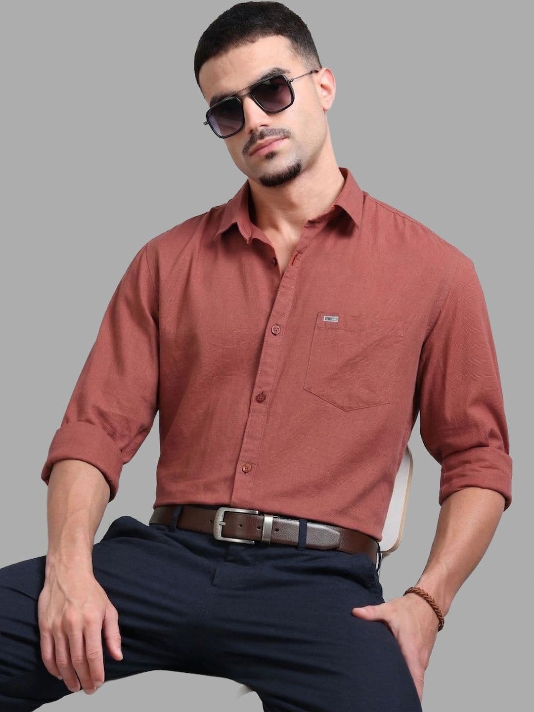 U.S. PITCHERS Men Modern Slim Fit Casual Shirt thumbnail 5