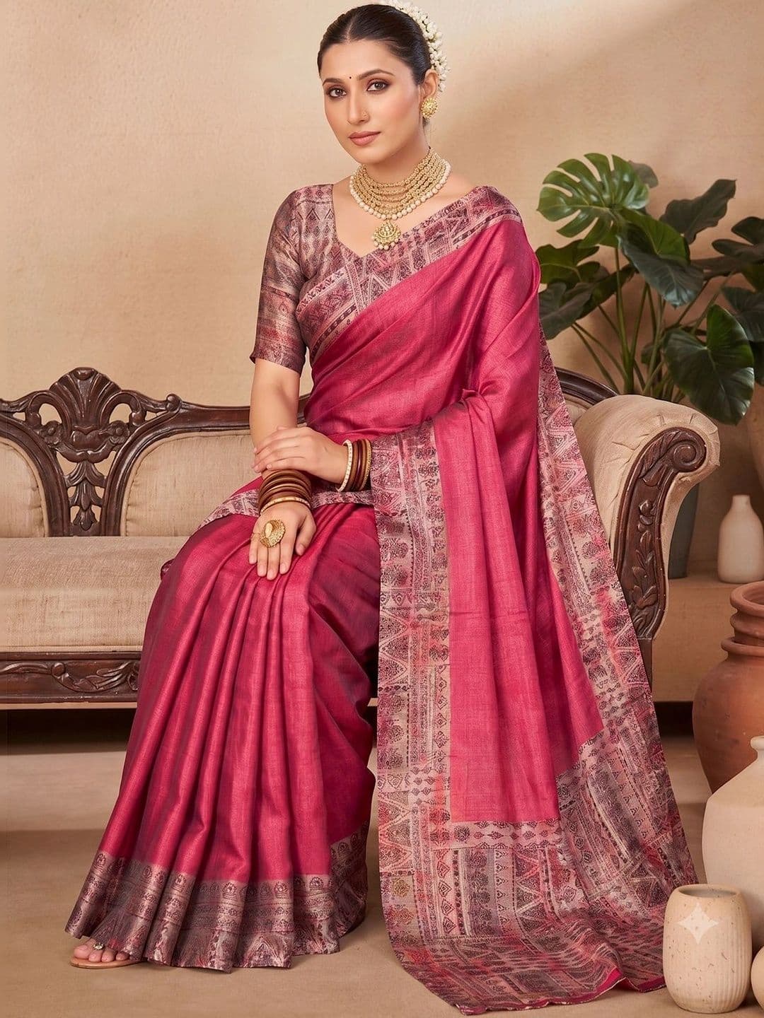 Vipul Pure Chiffon Designer Saree thumbnail 2