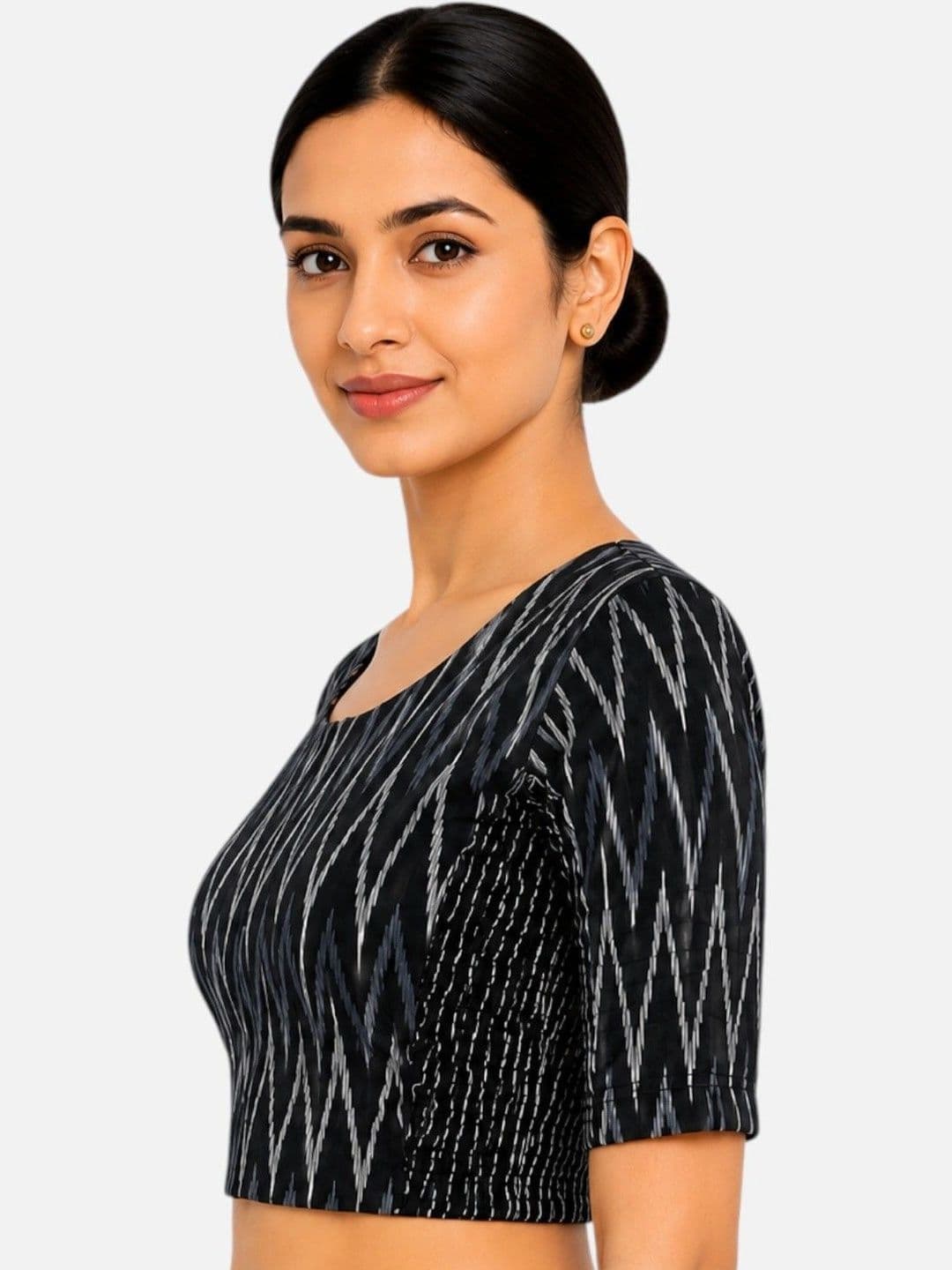Biyu Cotton Printed Saree Blouse thumbnail 5