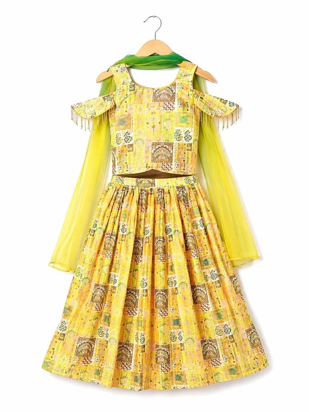 BAESD Girls Printed Ready to Wear Lehenga & thumbnail 4