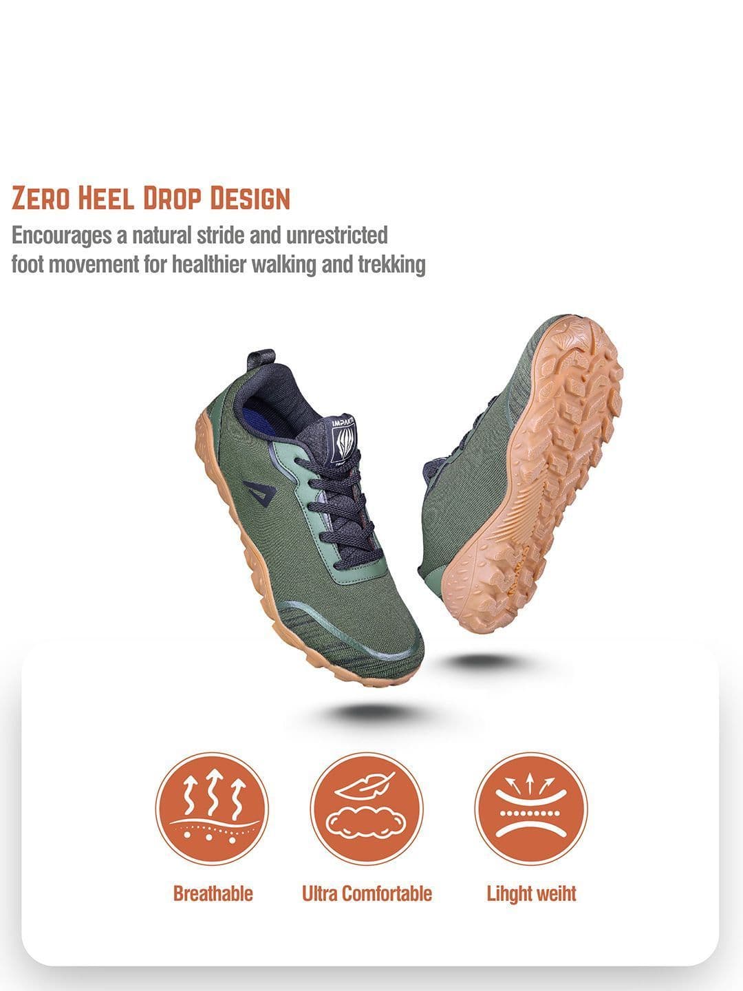 IMPAKTO Men Barefoot Earthen Shoes- Wide Toe Box- Lightweight shoes for Training & Workout thumbnail 4