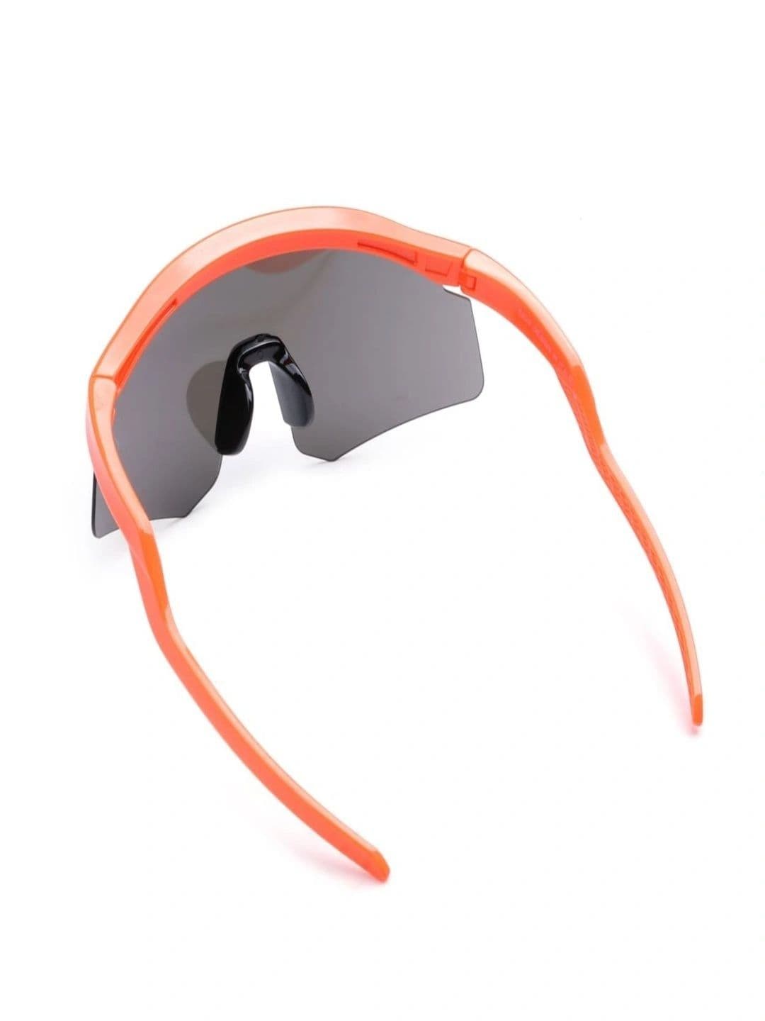 CROSS BENCH Unisex Blue Lens & Orange Sports Sunglasses with thumbnail 4