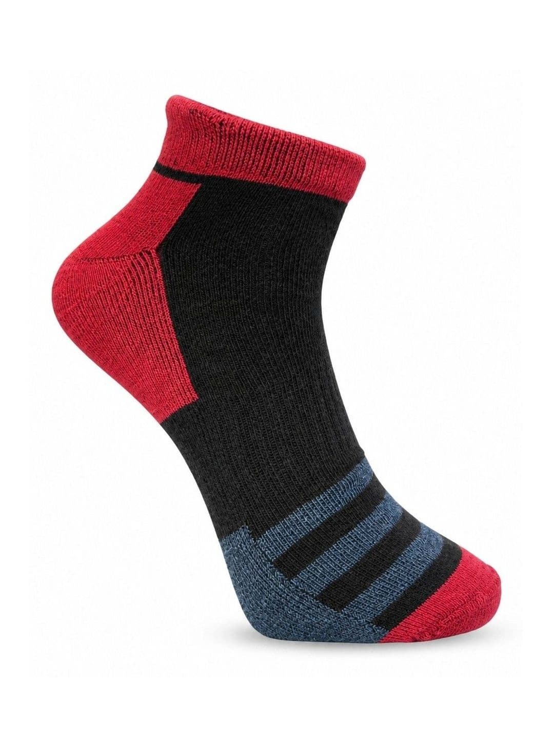 HRX by Hrithik Roshan Unisex Pack of 5 Cotton Blend Assorted Striped Ankle Length Socks thumbnail 4