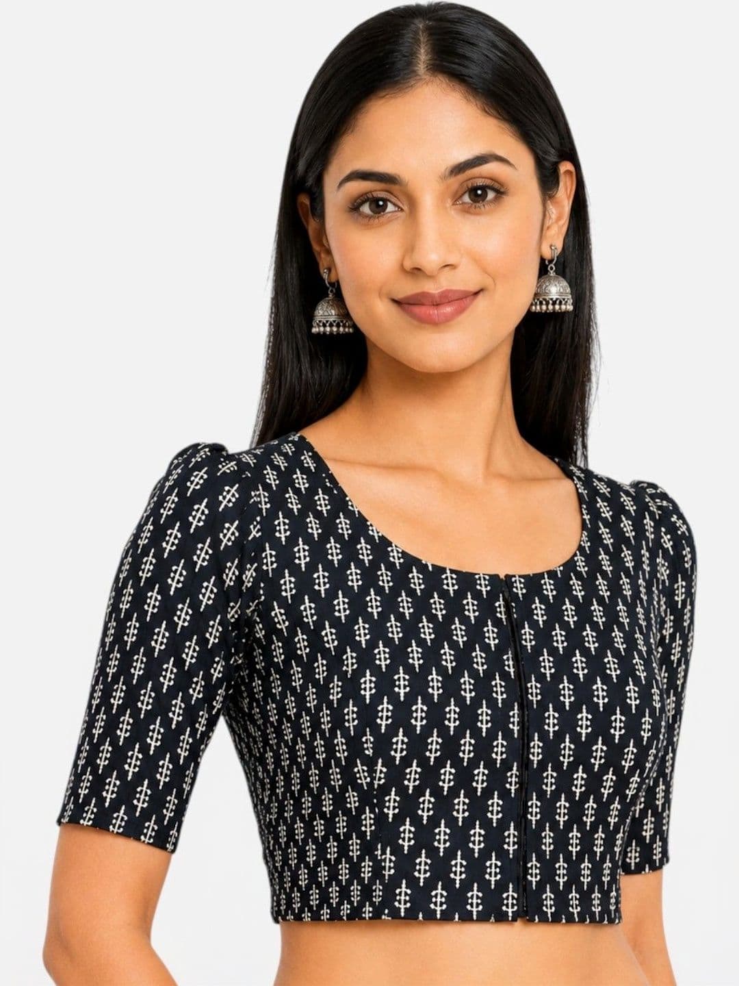 Biyu Cotton Printed Saree Blouse thumbnail 5