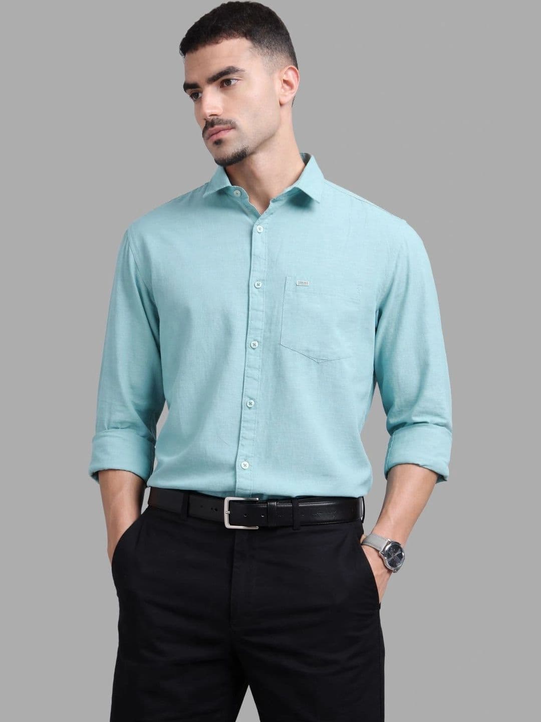 U.S. PITCHERS Men Modern Slim Fit Casual Shirt - view 1