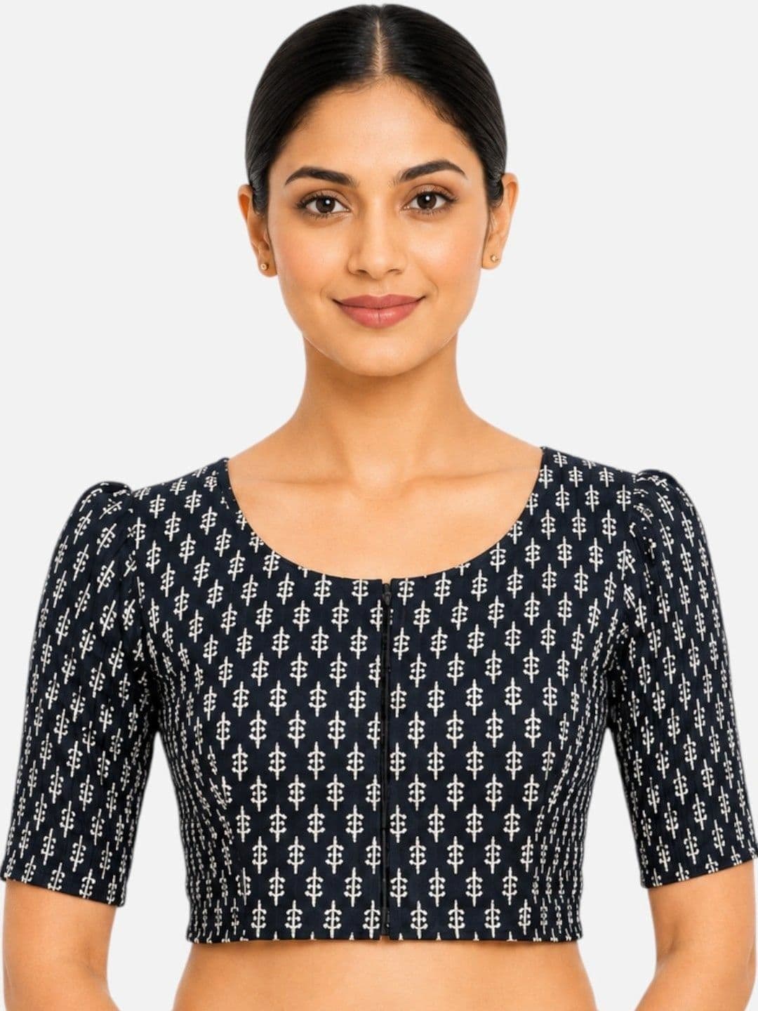 Biyu Cotton Printed Saree Blouse - view 1