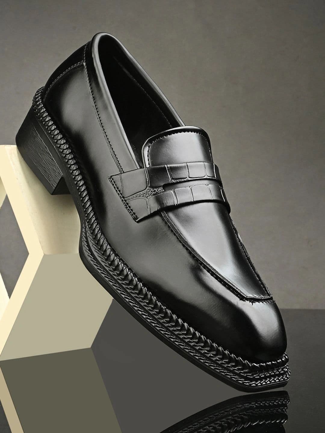 House of Pataudi Men Leather Formal Loafers - view 1