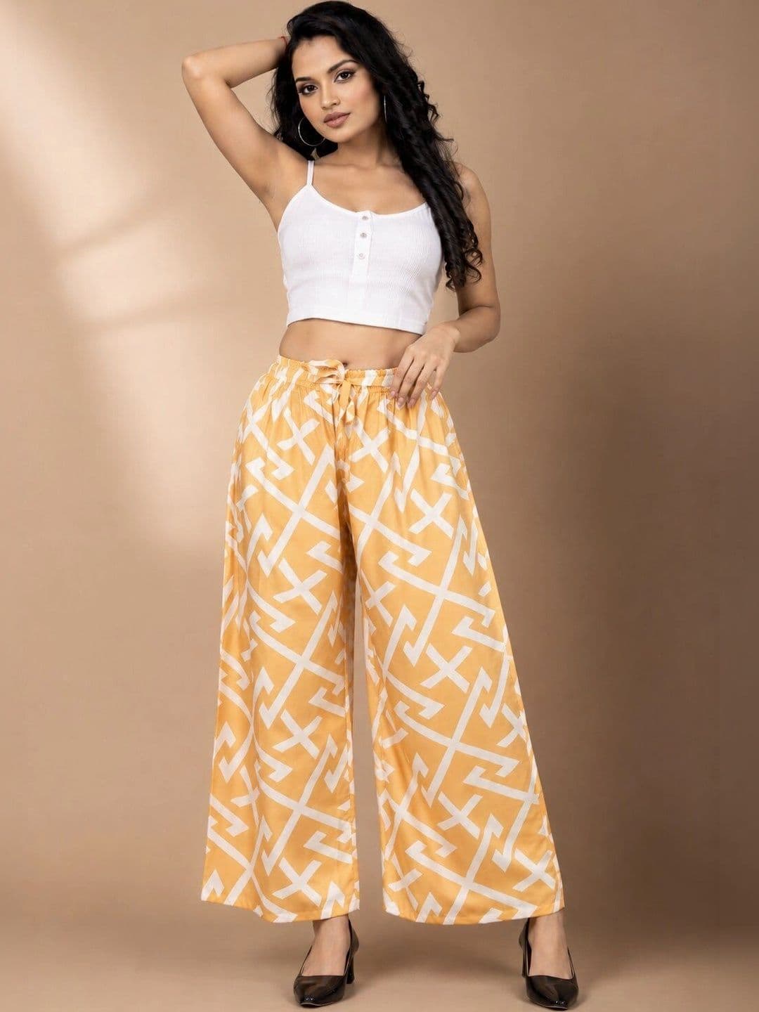 VSP CREATION Women Printed Chambray Palazzos - view 1