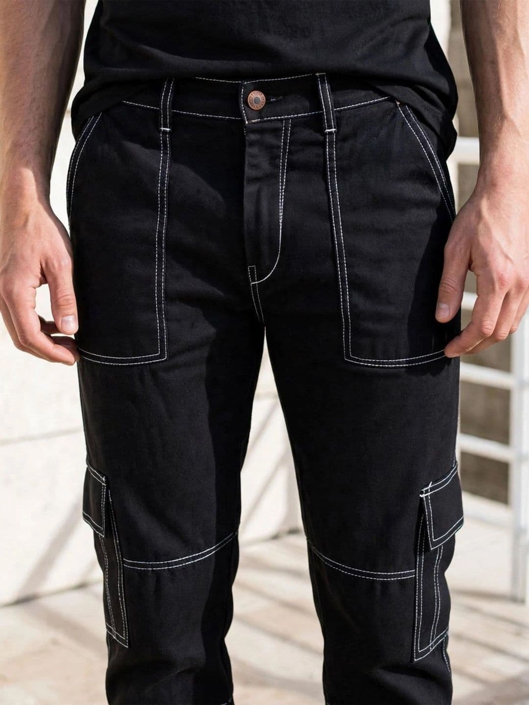 COMFITS Men Classic Regular Fit Mid-Rise Coated Stretchable Jeans thumbnail 5