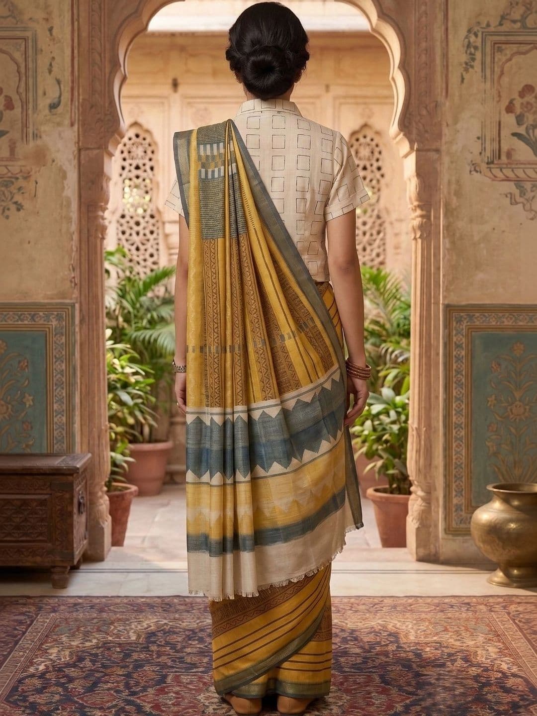 BORAD FASHION Designer Chanderi Saree thumbnail 2