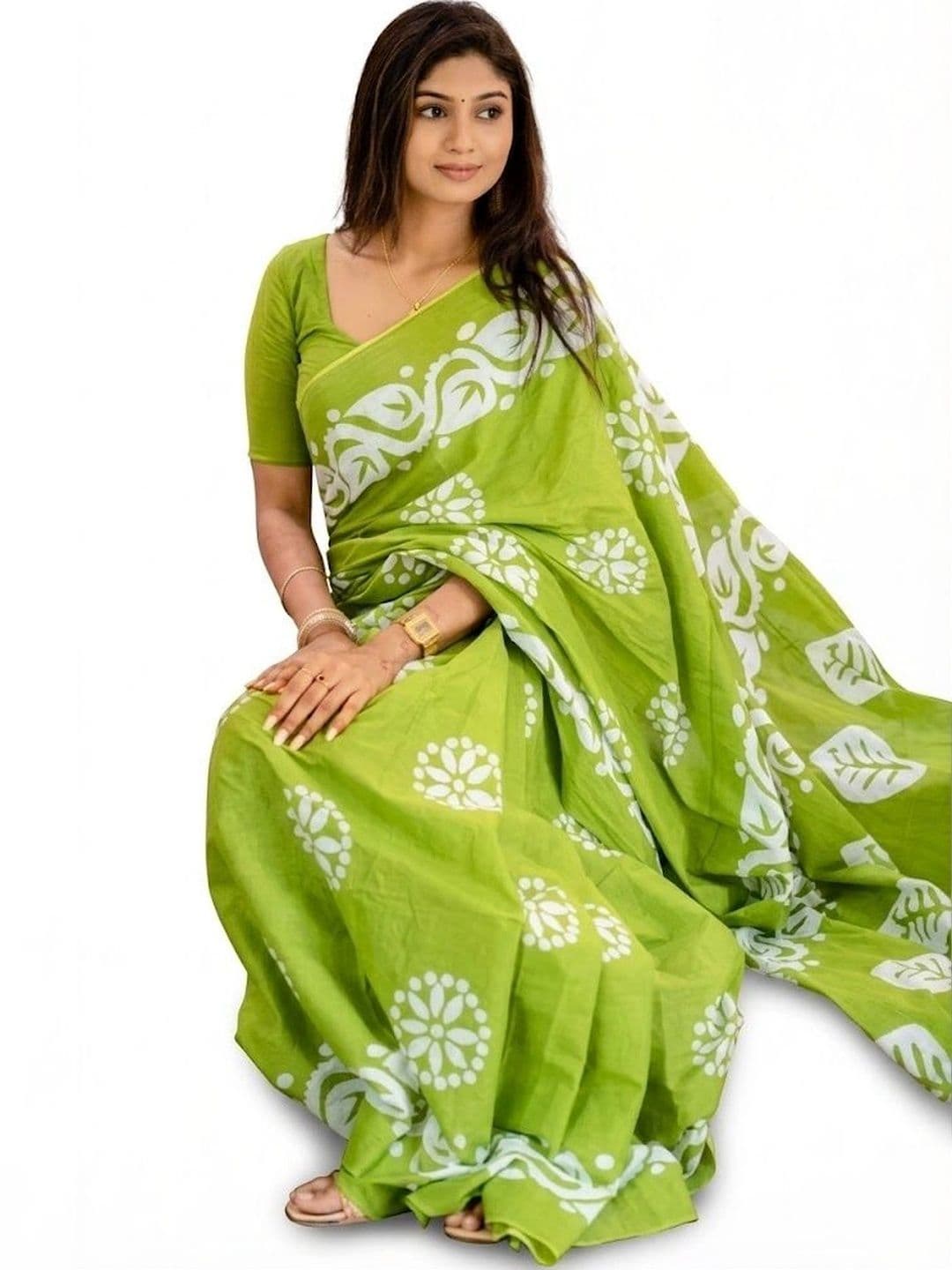 BARATHEON Pure Cotton Saree thumbnail 3