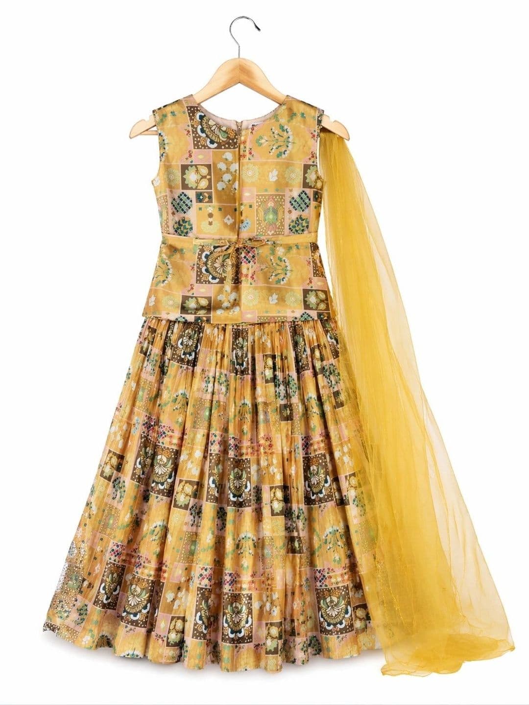BAESD Girls Printed Sequinned Ready to Wear Lehenga & thumbnail 2