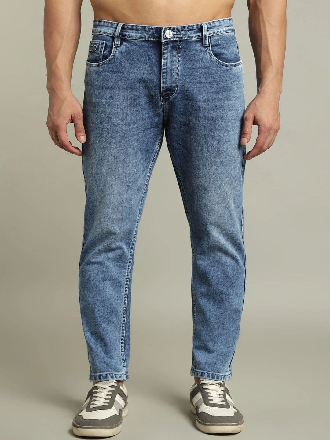 PAUL STREET Men Comfort Relaxed Fit Mid-Rise Light Fade Stretchable Jeans - view 1