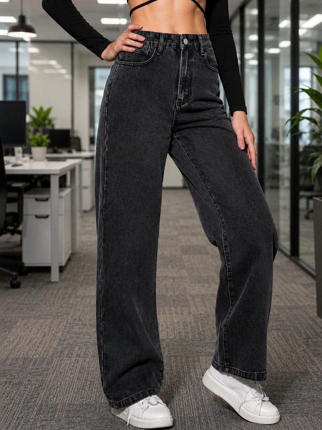 DENIMLOOK Women Machine Wash Flared High-Rise Jeans thumbnail 4