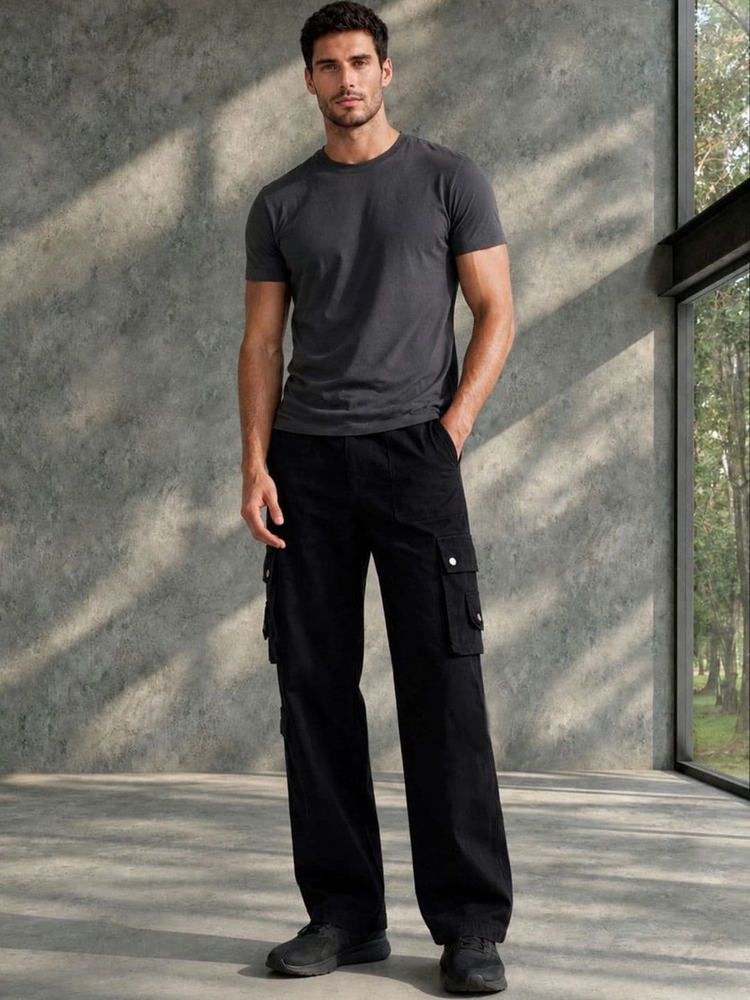 FLARING Men Classic Regular Fit Mid-Rise Stretchable Jeans thumbnail 2