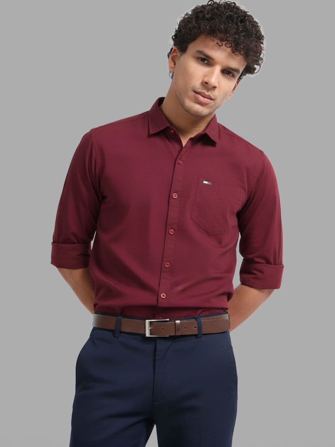 U.S. PITCHERS Men Modern Slim Fit Casual Shirt - view 1