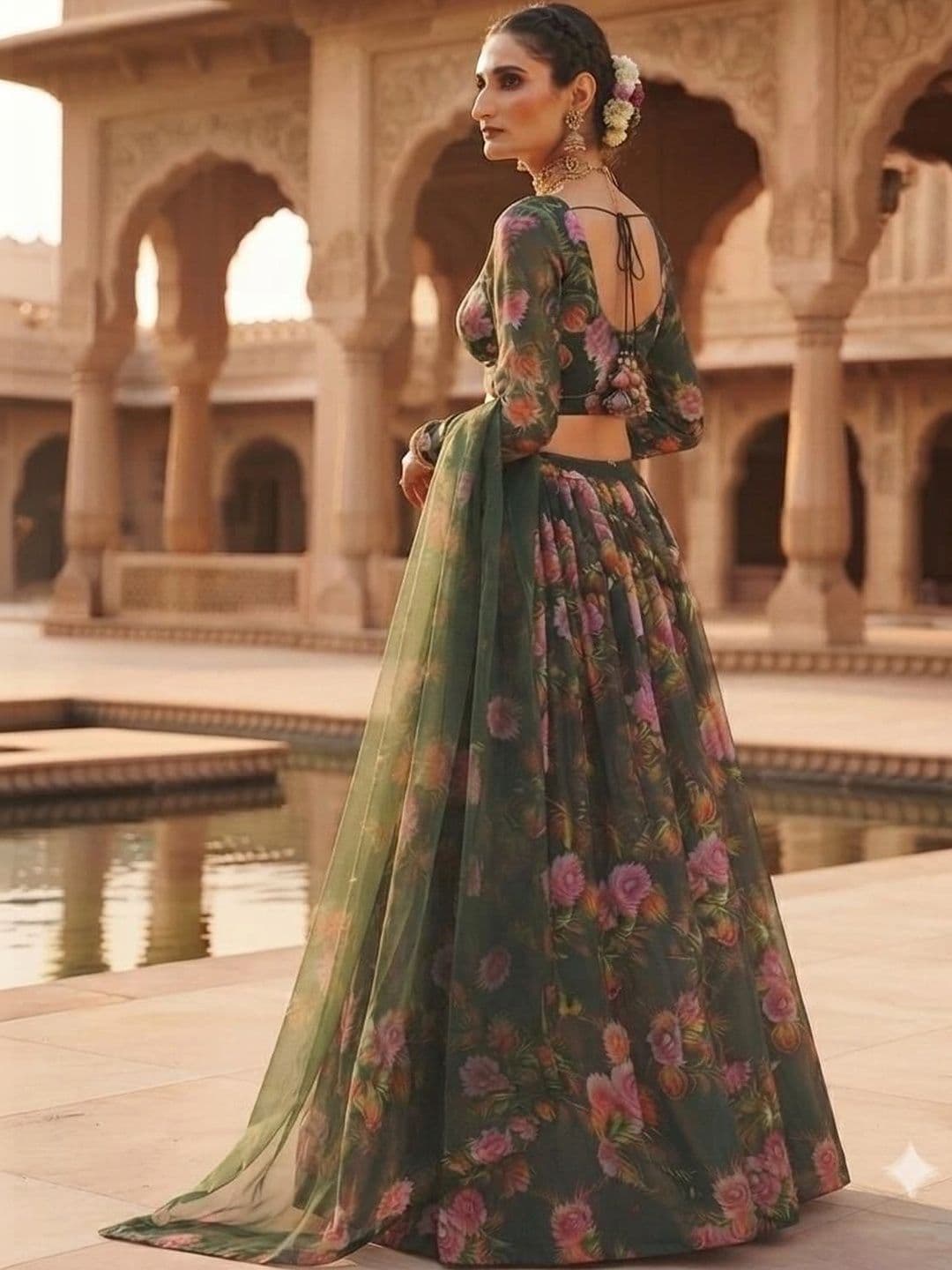 Indi Kal Printed Ready to Wear Lehenga & Blouse With Dupatta thumbnail 4