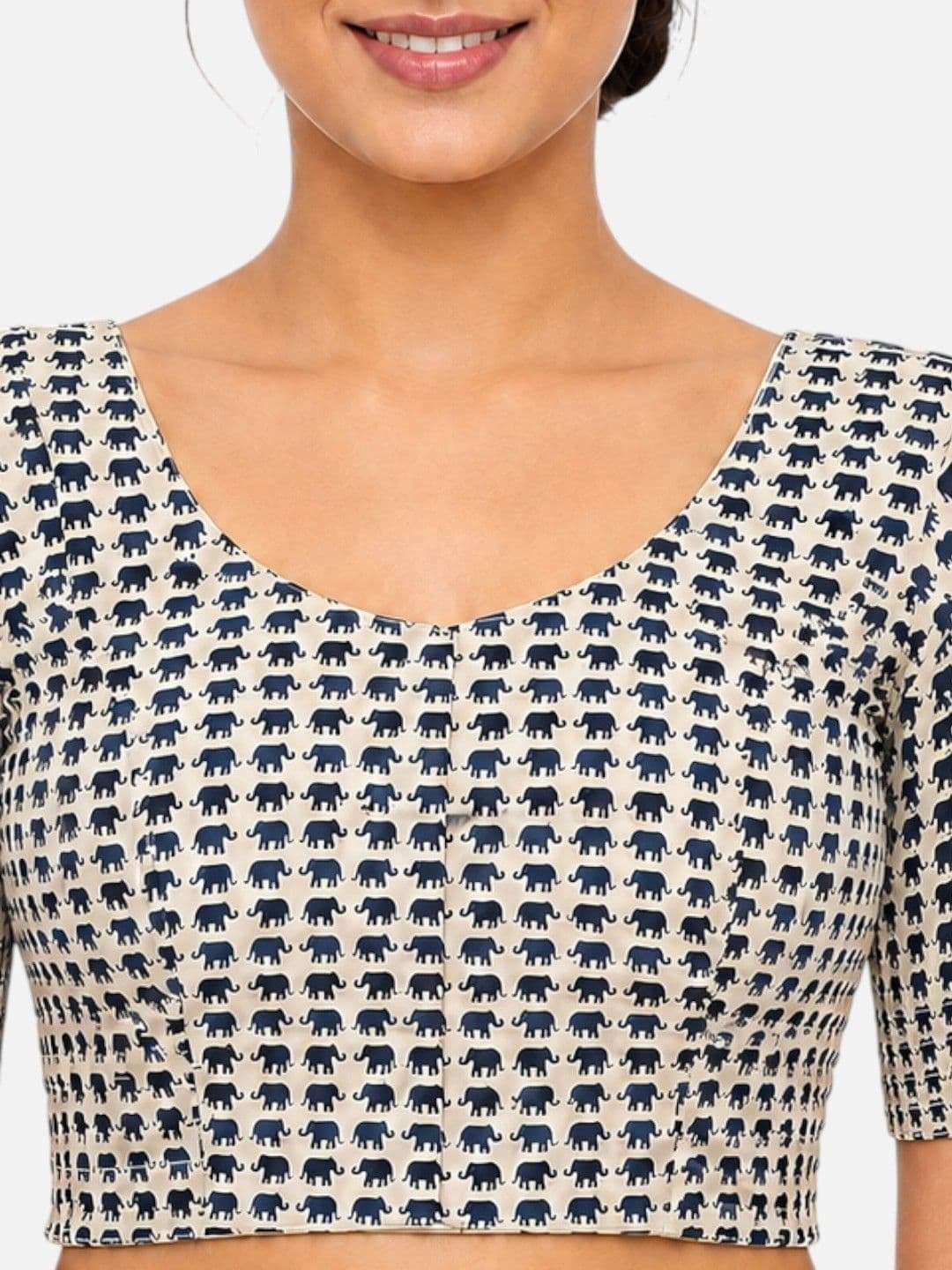 Biyu Cotton Printed Saree Blouse thumbnail 3