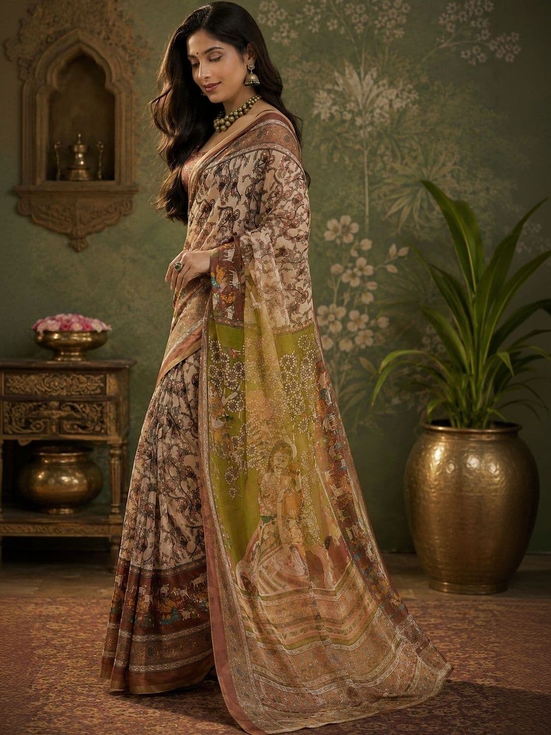 BORAD FASHION Warli Designer Chanderi Saree thumbnail 3
