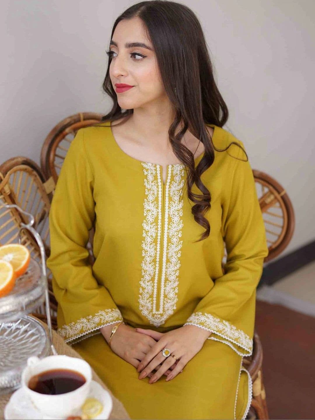 Anouk Women Ethnic Motifs Embroidered Regular Thread Work Kurta with Palazzos & Dupatta thumbnail 4