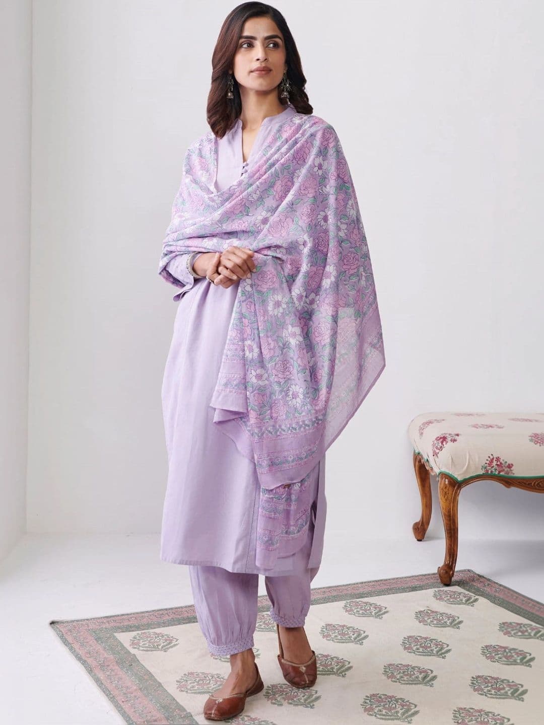 Anouk Women Ethnic Motifs Regular Kurta with Patiala & With Dupatta - view 1
