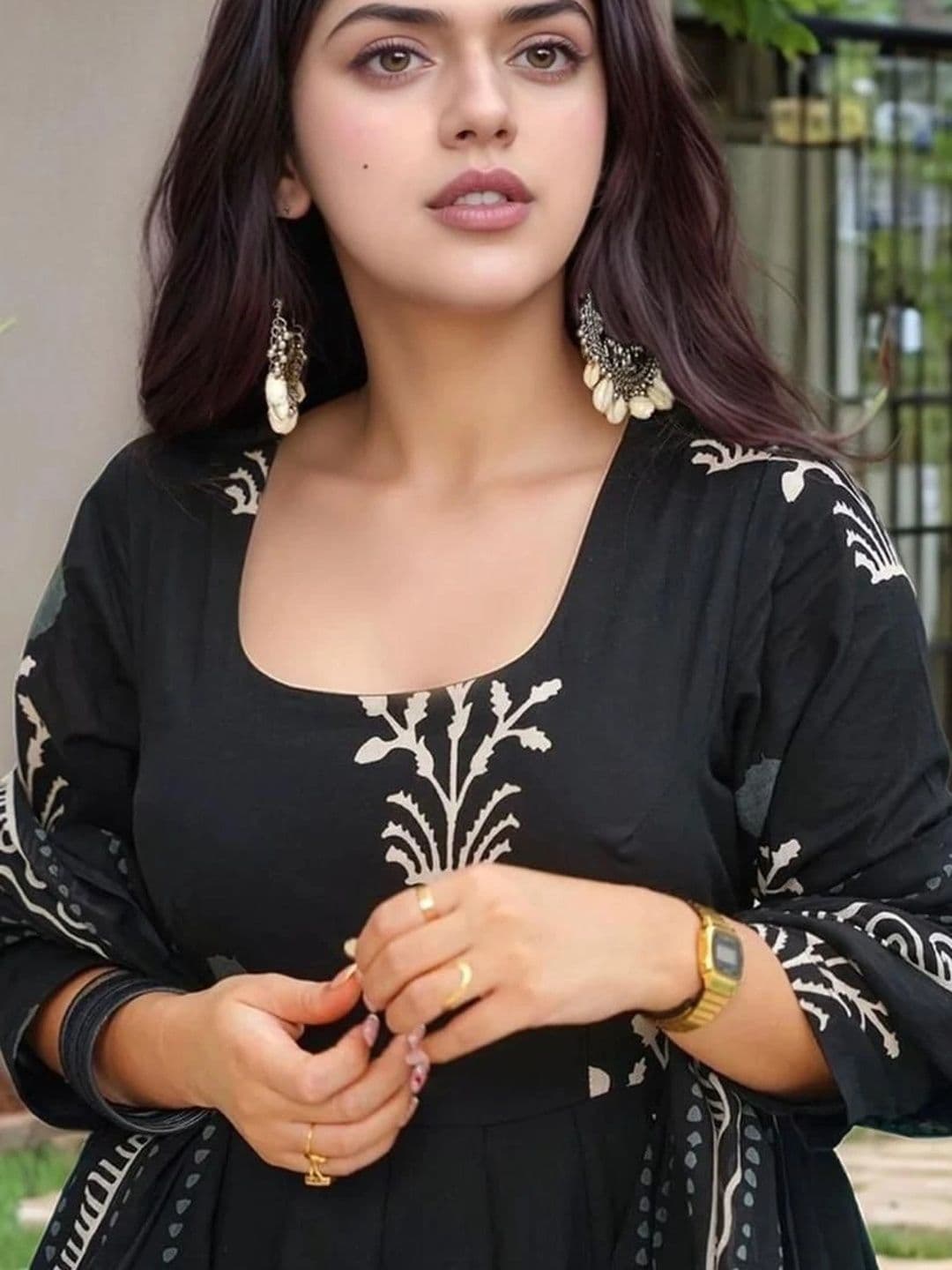 Mogra Designs Women Ethnic Motifs Printed Regular Kurta with Trousers & With Dupatta thumbnail 3