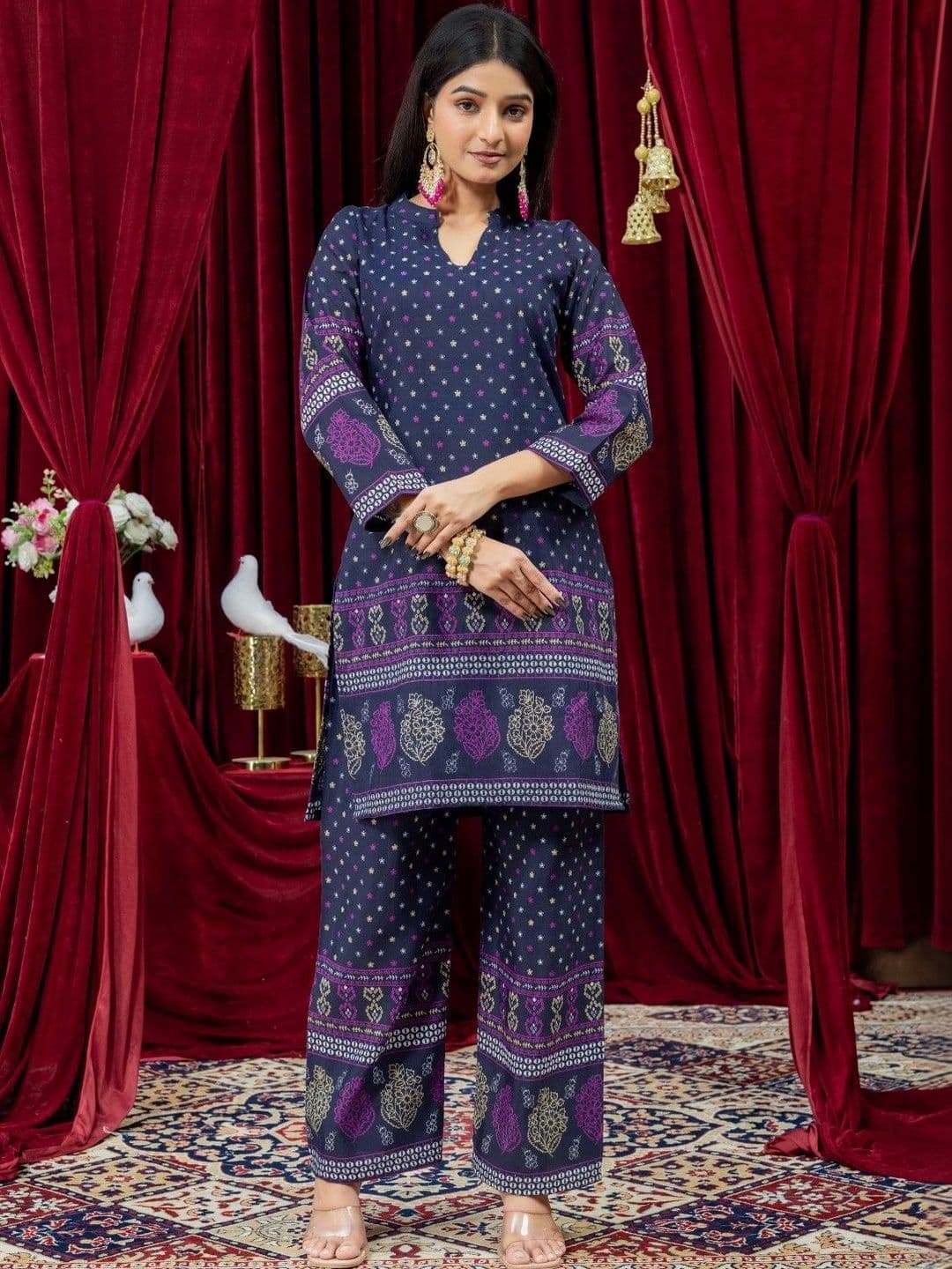 NARAYAN TEXTILE Women Ethnic Motifs Printed Regular Kurta with Palazzos - view 1
