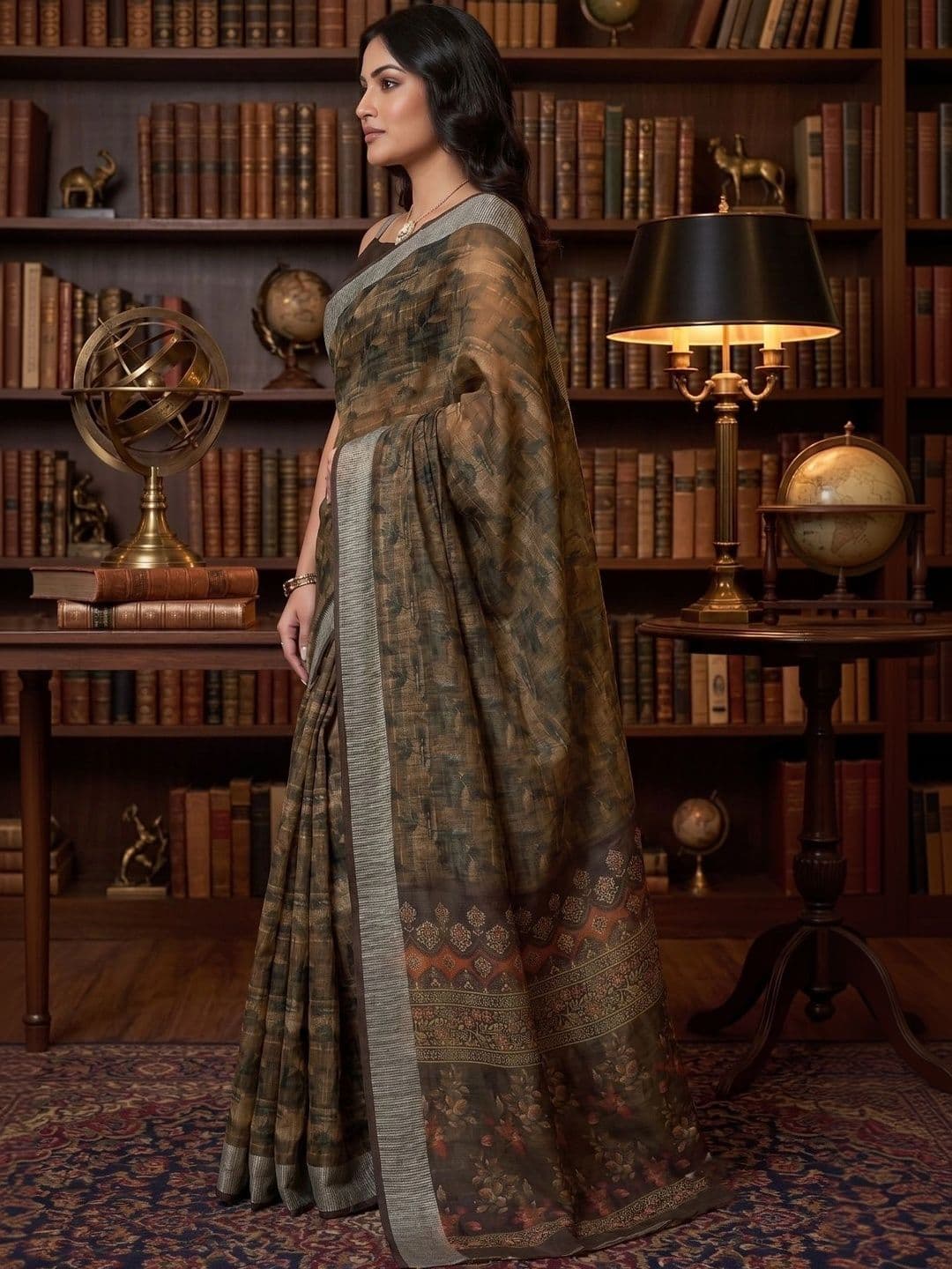 BORAD FASHION Designer Chanderi Saree thumbnail 3