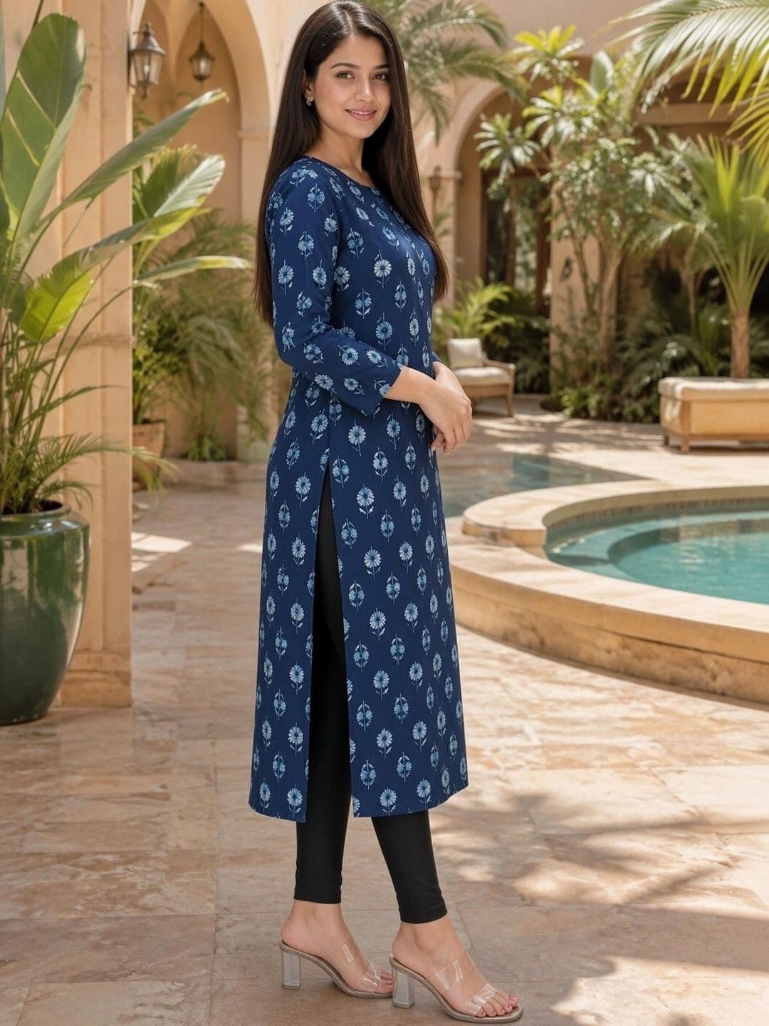 Aaradhya Fashion Floral Printed Pure Cotton Blend Kurti thumbnail 4