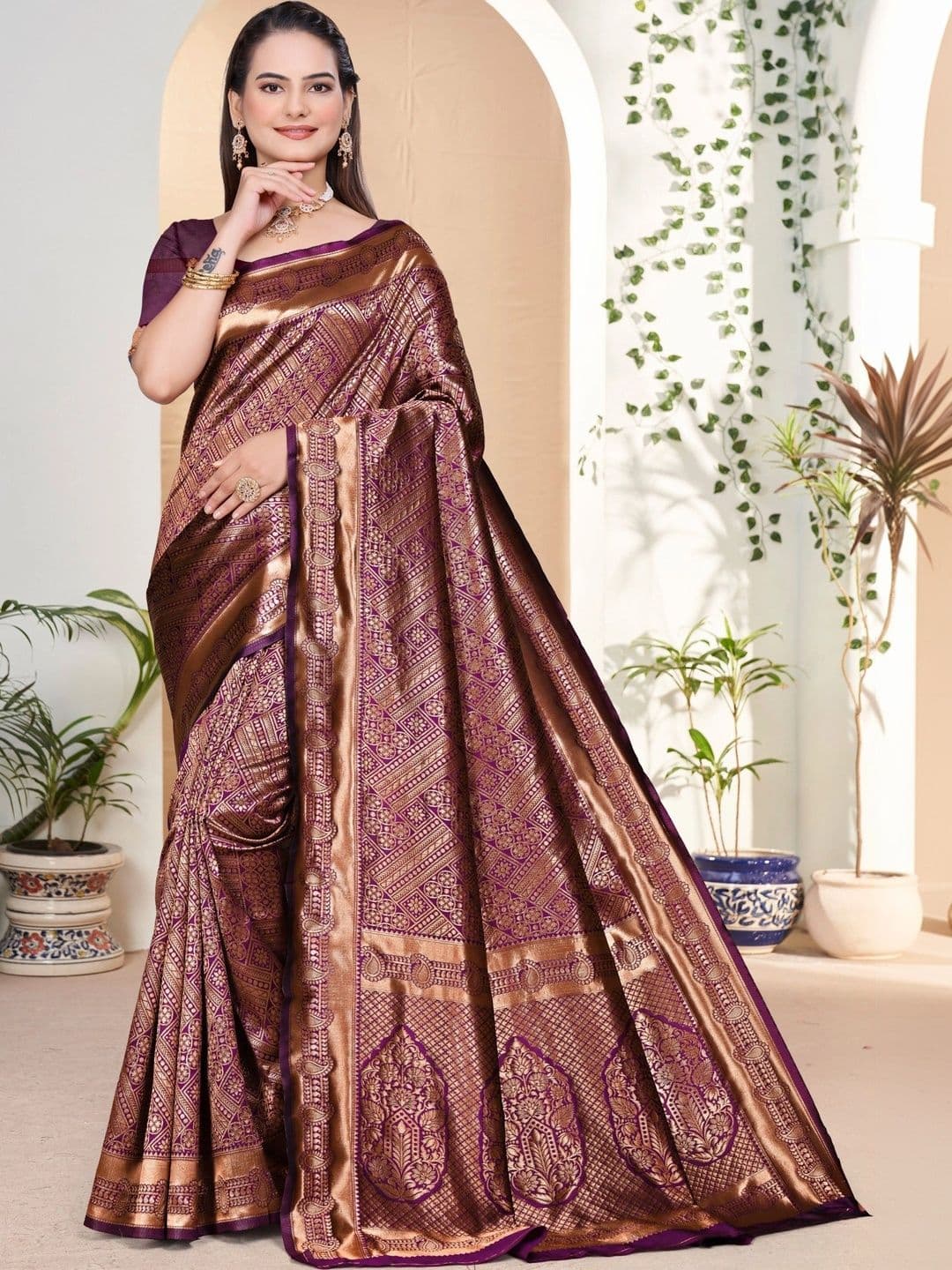 revika Woven Design Art Silk Designer Kanjeevaram Saree - view 1